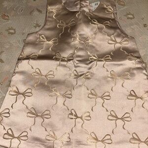 H&M Gold Bow Embroidered Top